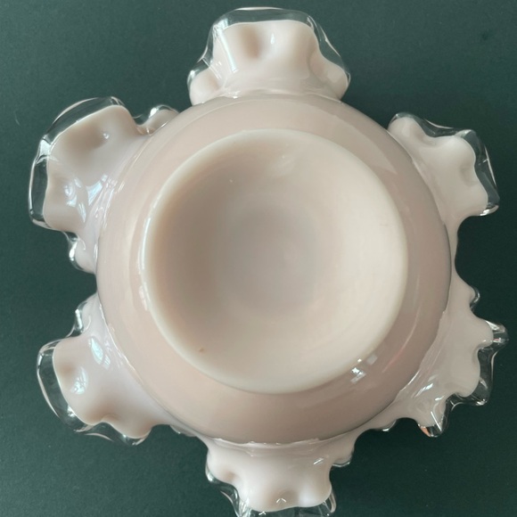 Pink Ruffled Glass Bowl - Picture 2 of 3